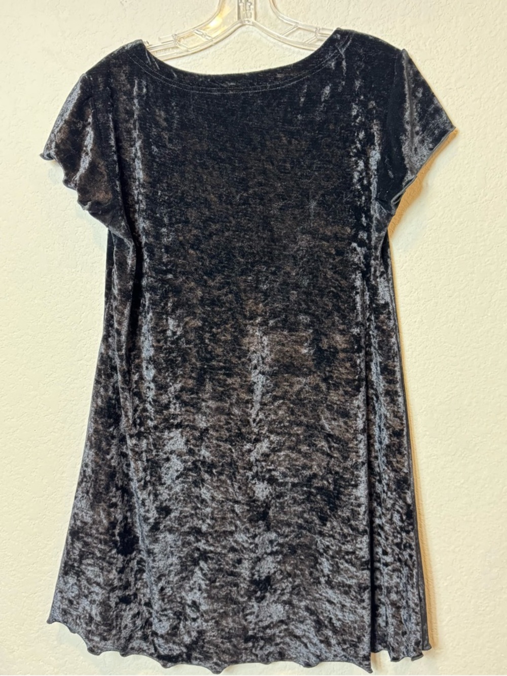 Vintage Gold Label Victoria's Secret Black Velvet Short Sleeve Mini Dress size S - Picture 7 of 8